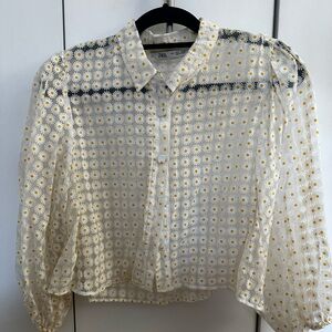 Zara flower shirt